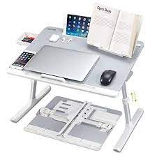 This diy computer desk can be. Laptop Desk For Bed Nearpow Xxl Bed Table Bed Desk For Laptop And Writing Adjustable Computer Tray Laptop Stand For Laptop Desk For Bed Laptop Desk Bed Desk