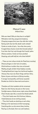 Mental Cases By Wilfred Owen Wwi Poetry This Poem Is About What Was Called Shell Shock In His Day But We No Wilfred Owen Contemporary Poetry Shocking Quotes