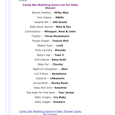 Therefore, answers must be given as a question. Candy Bar Matching Baby Shower Game Answers Novocom Top