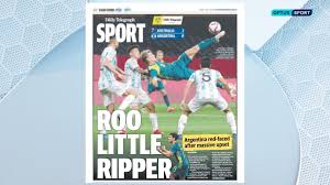 Australian winger lachlan wales isn't satisfied with this result and says the olyroos are. 3iz Kuh 79oecm