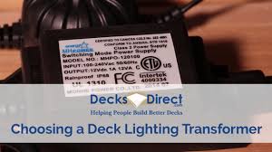 How To Choose The Right Transformer Deck Lighting Voltage Wattage Youtube