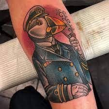 Puffin Tattoo By Jay Decator At Passage Tattoo Ig Jaydecator Puffin Tattoo Time Tattoos Aged Tattoo