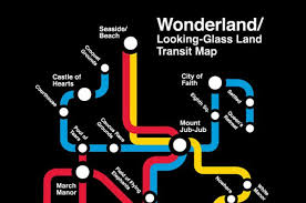 Alice misheard the name as a child, believing it to be wonderland.alice returns to wonderland when the white queen is challenging her tyrannical sister, the red queen, for the crown of underland. See An Alice In Wonderland Transit Map