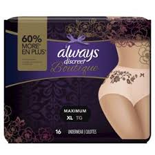 Always Discreet Boutique Incontinence Underwear For Women Maximum Protection Peach Small Medium 20 Count