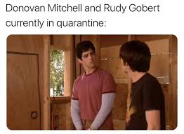 May 21, 2021 · rudy gobert, 28 ans (jazz de l'utah) a sans doute réalisé la saison régulière la plus accomplie de l'histoire pour un joueur français en nba. Nba Memes On Twitter Rudy Gobert And Donovan Mitchell Right Now Via Adubditri