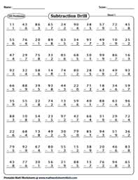 Www.rudolphacademy.com name get more worksheets are rudolphacademy.com score: Subtraction Drill Worksheets