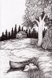 40 Imaginative Drawings Of Super Detailed Art Drawing Scenery Landscape Sketch Landscape Drawings