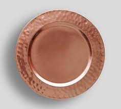 Juliska pewter stoneware charger plate. Hammered Stainless Steel Charger Plate Copper Pottery Barn