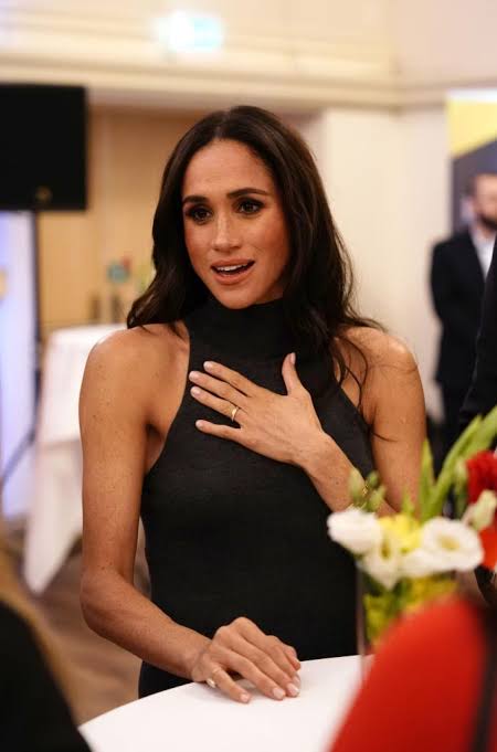 Meghan Markle rocks natural-colored vest and pants at Hamptons business  summit