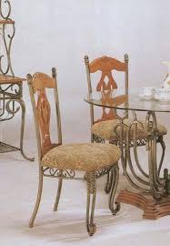 Set Of 2 Antique Gold Wrought Iron Metal Dining Chair Chairs W Cushion Seats Dining Chairs Chair Metal Dining Chairs
