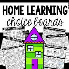 Home Learning Choice Boards For Preschool Pre K And Kinder Distance Learning In 2021 Home Learning Distance Learning Choice Boards