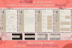 Because a resumé concisely summarizes your experience, education and skills as they relate to a specific career field or job, it is important that you are familiar with the industry, career field and organizations that interest you. Resume Bundle Portfolio Collection 4 Resume Coverletter Template By Cndesigntemplate Thehungryjpeg Com
