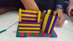 Kreasi Tempat Pensil Dari Stik Es Krim Sebuah Tempat