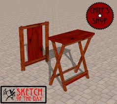 Sketch Of The Day Folding Bar Table Bar Table Woodworking Furniture Plans Furniture Plans