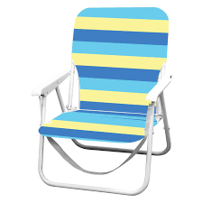 Weighing in at a paltry 1.8 pounds, this compact nylon folding chair is perfect for slinging over your shoulder anytime you're heading to the beach. Caribbean Joe Folding Beach Chair Blue Yellow Stripes Walmart Com Walmart Com