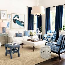 Foster Indigo Home Decor Fabric Ballard Designs Blue And White Living Room Home Living Room Blue Living Room