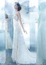 Fit and flare wedding dress. Lazaro Bridal Spring 2013 Silk Charmeuse A Line Gown Embroidered Overlay Jeweled Empire Shoulder Straps Lz 3307 Abito Da Nozze Matrimoniale Abiti Da Sposa