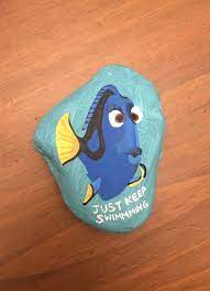 Dory Painted Rock Finding Nemo Disney Rock Painting Patterns Painted Rocks Rock Painting Ideas Easy