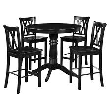 Dorel 5 Piece Counter Height Pub Table Black Pub Dining Set Dining Room Small Dining Room Sets