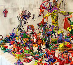 Alebrijes are carved wood figures, generally of animals or monsters, painted in vivid colors. Alebrije Wikipedia