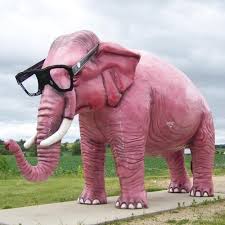Pink Elephant Pink Elephant Pink Elephant Roadside Attractions Elephant Wisconsin Travel