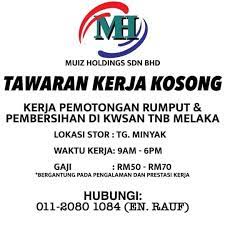 => tempat kerja selesa (air con). Cerita Melaka Jawatan Kosong Facebook