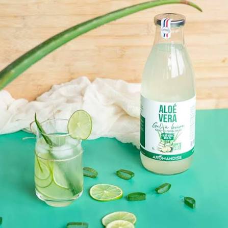 Gel à boire bio aloé Véra et citron vert 1L - Aromandise