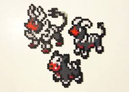 Houndour Houndoom Mega Houndoom Pokemon Perler Bead Fuse Bead 8bit Nintendo Mini Sprite Pokemon Perler Beads Perler Beads Pokemon Bead