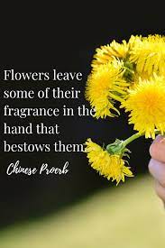 Flowers Leave Some Of Their Fragrance In The Hand That Bestows Them Flowers Flower Quotes Fragrance