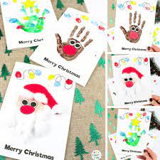 Don't let the stress of the season get to you. Handprint Christmas Cards Arty Crafty Kids