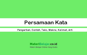 Gitar tunggal aransmen daul feat tina. Persamaan Kata Pengertian Contoh Teks Makna Kalimat Arti