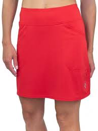 jofit ladies plus size mina long pull on golf skorts firecracker lipstick