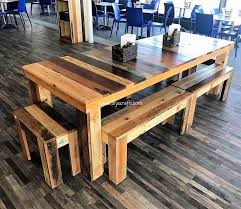 Here We Have The Creative Idea Of The Pallet In The Form Style Of The Dining Table Furniture Cre Pallet Furniture Table Wood Pallet Tables Pallet Dinning Table
