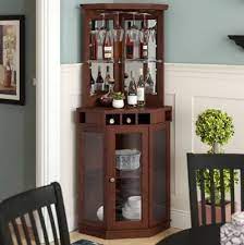 Antique black wooden wine cabinet with spacious wine bottle holder. Bar And Wine Cabinet With Storage For Dining Room Corner Wood Glass Tall Modern Ebay In 2021 Diy Home Bar Dining Room Corner Home Bar Designs