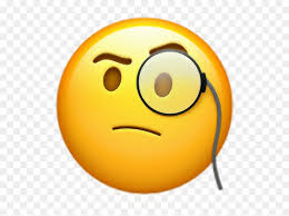 A phrase commonly used for absolutely no reason at all. Hmm Emoji Sticker Face With Monocle Emoji Hd Png Download Vhv