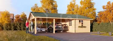 Get a price for your steel. Double Wooden Carport With A Shed Everything You Need Quick Garden Co Uk