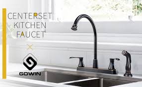 Make your searches 10x faster and better. Gowin 8 Inch 2 Handle Kitchen Faucet With Side Sprayer Oil Rubbed Bronze Kitchen Sink Faucet Amazon Com