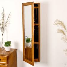 Wall mounted jewelry armoire decor jewelry closet home decor flooring jewelry armoire. Southern Enterprises Oak Wall Mount Jewelry Mirror Vm5064 Bellacor