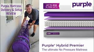 Purple Hybrid Premier 4 Mattress Delivery And Self Setup Review Youtube