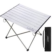 G4free Lightweight Portable Camping Table Aluminum Folding Table Compact Roll Up Tables With Carrying Bag F Aluminum Folding Table Camping Table Aluminum Table