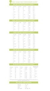 Kids Shoe Size Conversion Chart Includes Womens Shoe