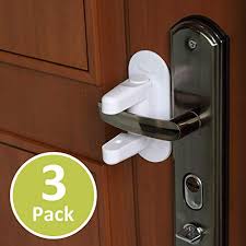 They are very easy to install and use. Outsmart Child Proof Door Lever Lock 3 Pack 3m Adhesive Child Safety Baby Proofing Door Handle Lock Anti Lock Out Design For Bathroom Bedroom French Door Babecare Idea Buy Online In Qatar At