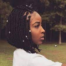A Line Box Braids Bob Hair Styles Curly Hair Styles Natural Hair Styles