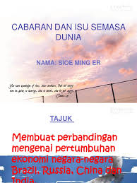 Isu politik dunia semasa : Cabaran Dan Isu Semasa Dunia Presentation Ppt