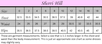 sherri hill prom dress size chart fashion dresses