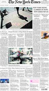 The new york times (nyt or ny times) is an american daily newspaper based in new york city with a worldwide readership. The New York Times In Print For Tuesday April 7 2020 The New York Times