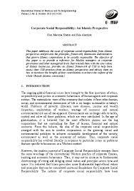 The failure of business ethics. Pdf Corporate Social Responsibility An Islamic Perspective Kazi Masuma Academia Edu