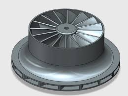 Impeller For Centrifugal Compressor By Tanyaakinora Thingiverse Centrifugal Compressor Compressor Jet Turbine