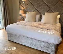 crushed velvet elasticated bed wrap valance divan base cover all sizes ebay bed wrap bed valance bed