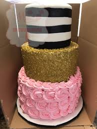 Happy Birthday Rose Gold And Black Birthday Cake 3 Tier Pink Gold And Black Birthday Cake By Mizzdesserts Black And Gold Birthday Cake Pink And Gold Birthday Party Pink Black Gold Party